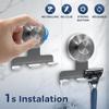 Detachable Stainless Steel Razor Holder with Reusable Suction Cup Hook for Shower