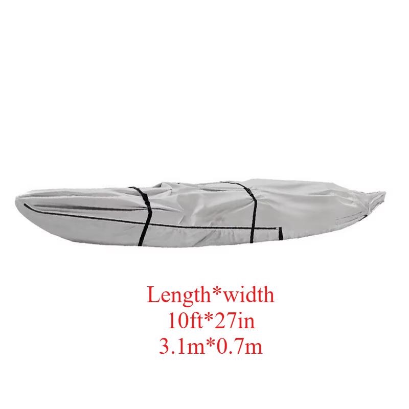 For Canoe Kayak Full-Cover Boat Protection Dustproof Canoe Cover Water Sports Full Coverage Fishing Boat Cover 420D Oxford Cloth