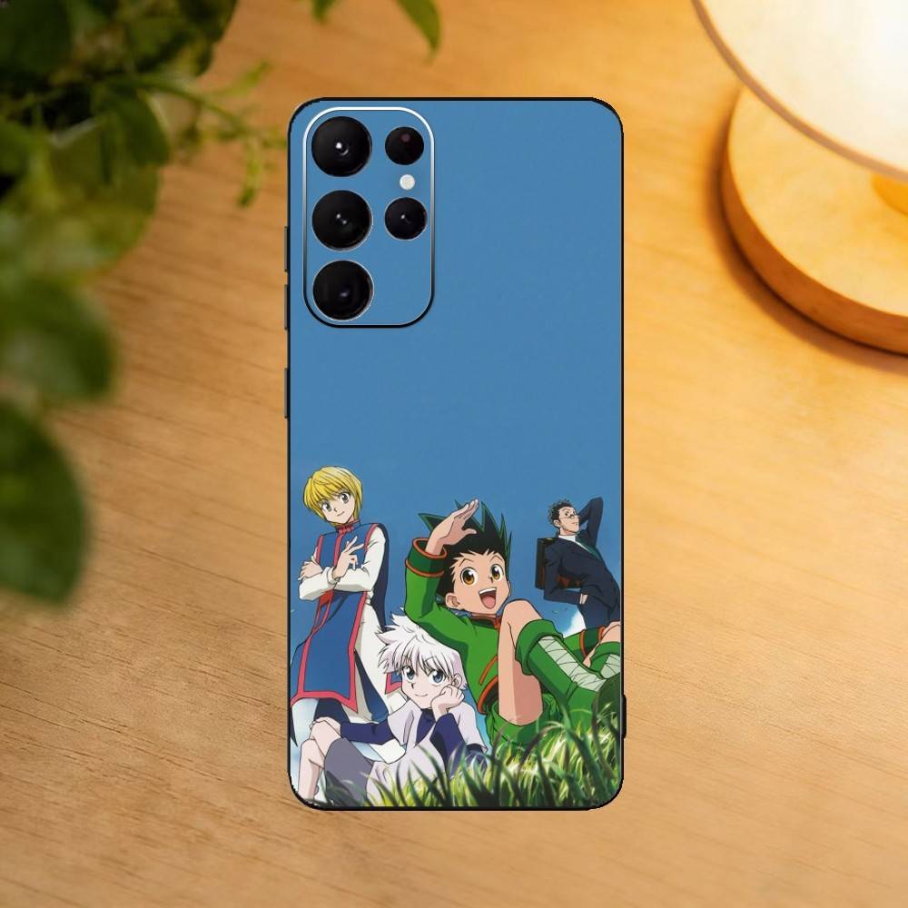 Gon & Killua Hunter X Hunter Handyhülle Für Samsung S25,24,21,22,23,30,Ultra,20,Plus,Fe,Lite,Note Weiche Schwarze Hülle