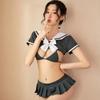Sexy Lingerie Three-point Pajamas Uniform Suit Seduction Flirting Bed Passion Student Outfit Small Boobs Show Big