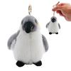 Realistic Penguin Plush Keychain with Metal Ring Soft Stuffed Animal Doll Cute Bag Accessory Stress Relief Gift for Kids Zoo