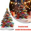 Acrylic Book Shape Desk Decor Modern Creative Bookshelf Ornament Creative Christmas Tree Book Bookshelf Party Supplies