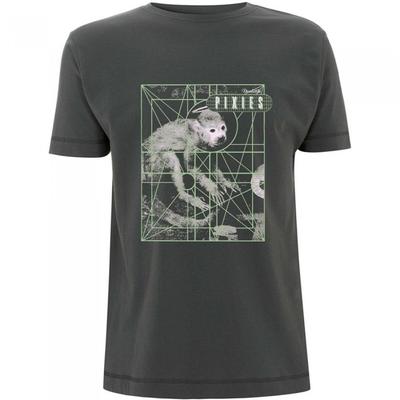Pixies Unisex-Erwachsene Monkey Grid Baumwoll-T-Shirt