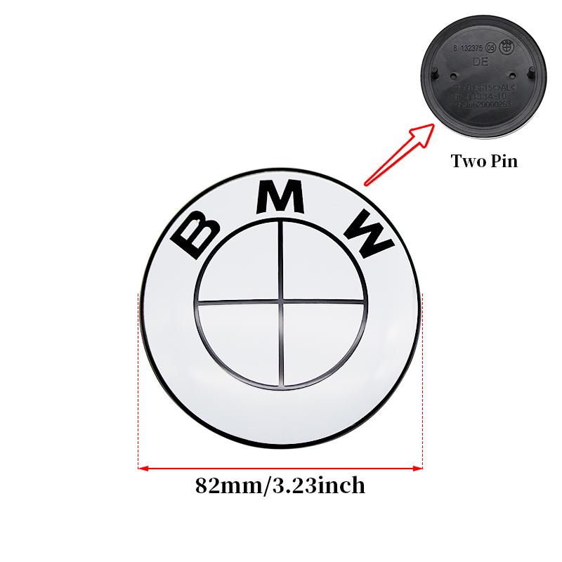 7Pcs Car Front Hood Emblem Wheel Hub Caps All White Logo For BMW M Logo G30 G31 G38 G11 G12 G20 G28 F10 F48 F49 G01 F20 F21 F22