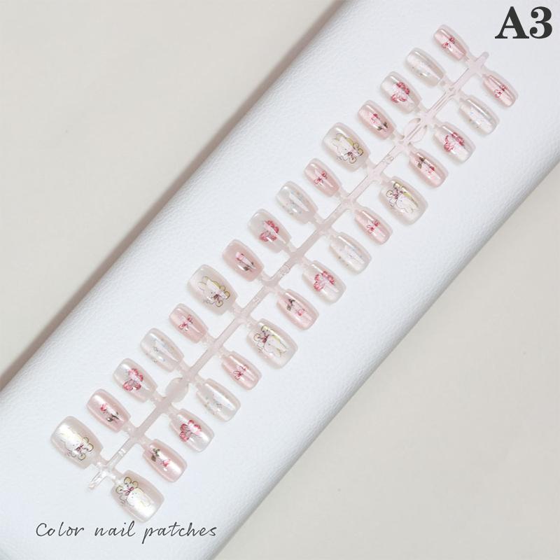 30Pcs Long False Nails Fashion Wearable Fake Nails Full Cover Detachable Press On Nails Diy Girls Nail Tips