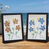 Yousheng Sea Glass Flower Birds Wall Art Handmade Sea Glass Decorative Photo Frame Gift for Mom Grandma Wife Girlfriend Friends