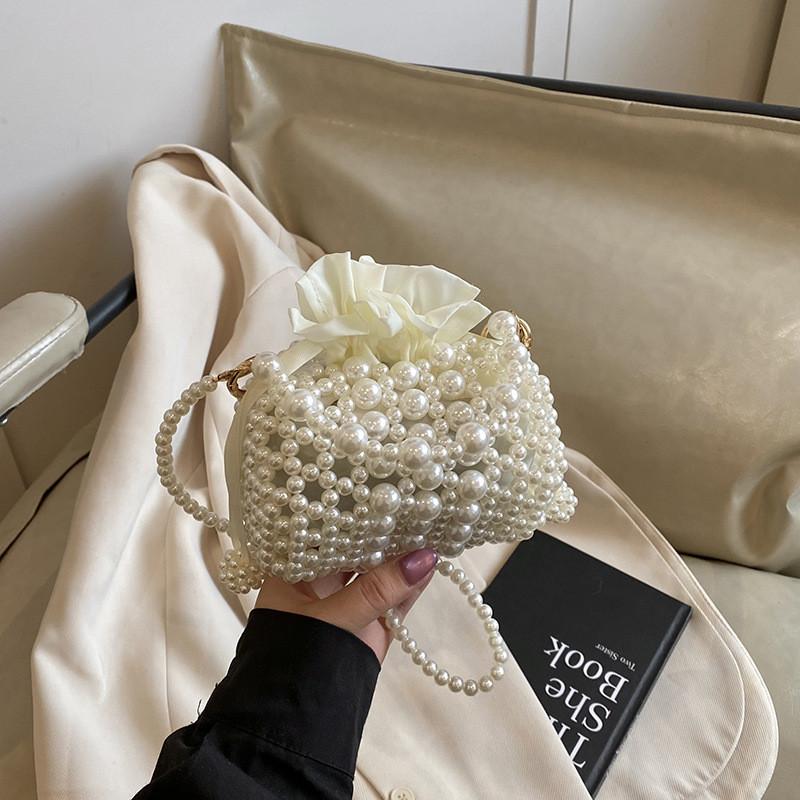 Handmade Water Pearl Bucket Bag Trendy Girls Photo Taking Handheld Coin Purse
