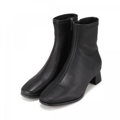 Leather Daily Stretch Ankle Boots 4cm Bbi859bk
