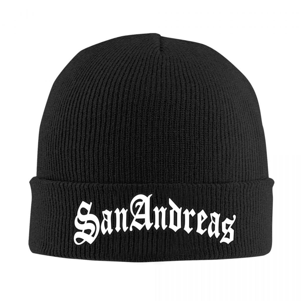 Sherm Head GTA Sanandreas Logo Warm Knitted Cap Hip Hop Bonnet Hat Autumn Winter Outdoor Beanies Hats for Men Women Adult