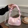1Pcs Cute Flower Bow Print Canvas Shoulder Bags New Korean Girl Handbags Outdoor Travel Women Keys Phone Messenger Bag