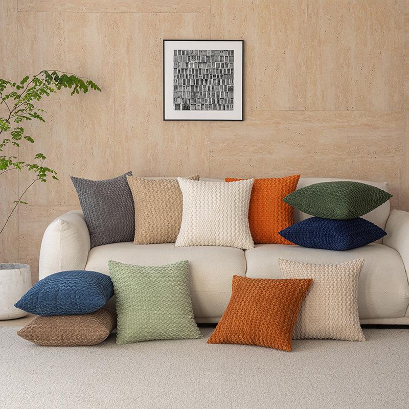 2pcs Modern Double-Sided Design Soft Velvet Sofa Cushion Covers, Office Chair Backrest Pillowcases, Durable Headboard Cushion Covers for Sofa and Bed