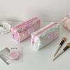 Quilted Storage Bag Star Stationery Bag Glossy Makeup Bag Pencil Pouch  Stationery Holder