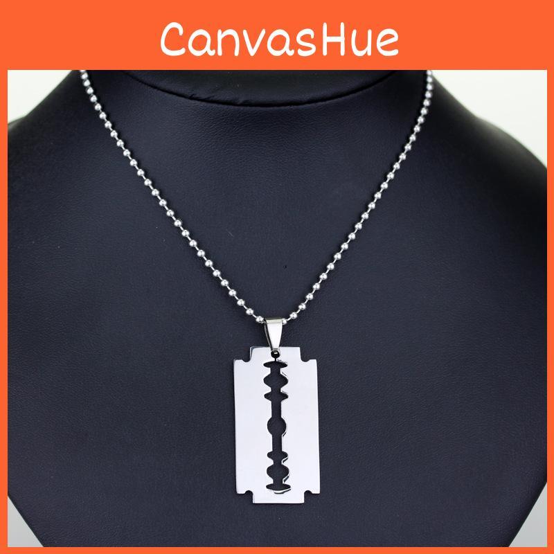 Punk Style Blade Alloy Pendant Necklace With Geometric Design For Men And Women