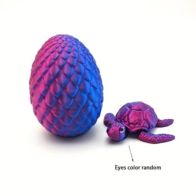 New Movable Sea Turtle Flexible Joint 3D Printed Sculpture With Eggs Fun Desk Ornament For Home Office Car Desk Decoration Gift