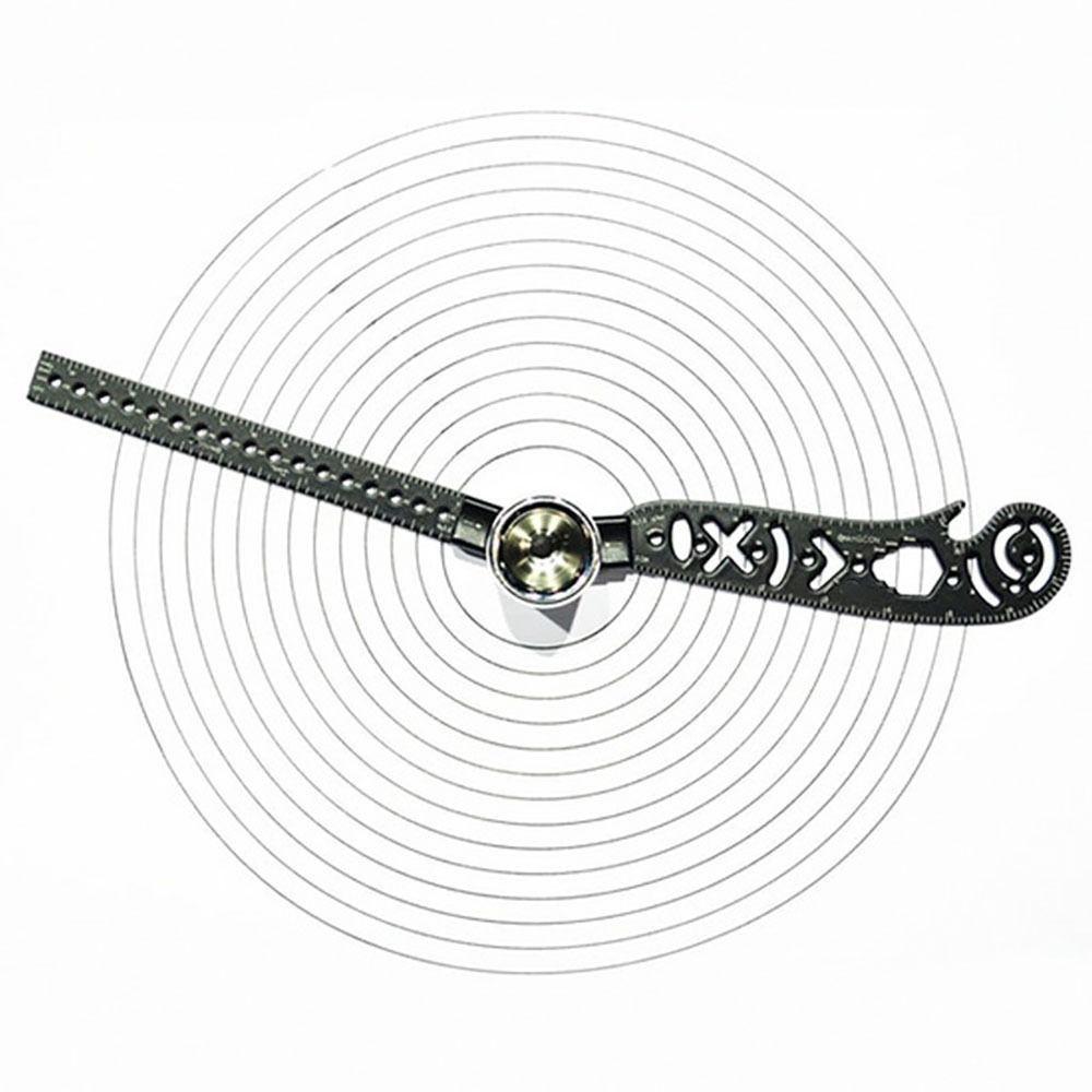 Compass Function Magnetic Drawing Tool Ruler Angle Measurement Protractor Style Multifunctional Drawing Ruler