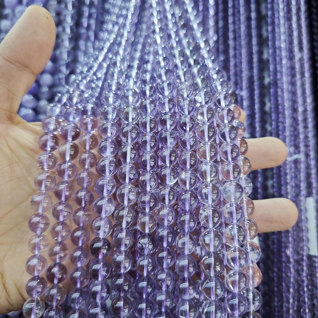 Purple Series Amethyst & Super Seven Crystal Beads: Round, Natural Stone, DIY Jewelry Accessories