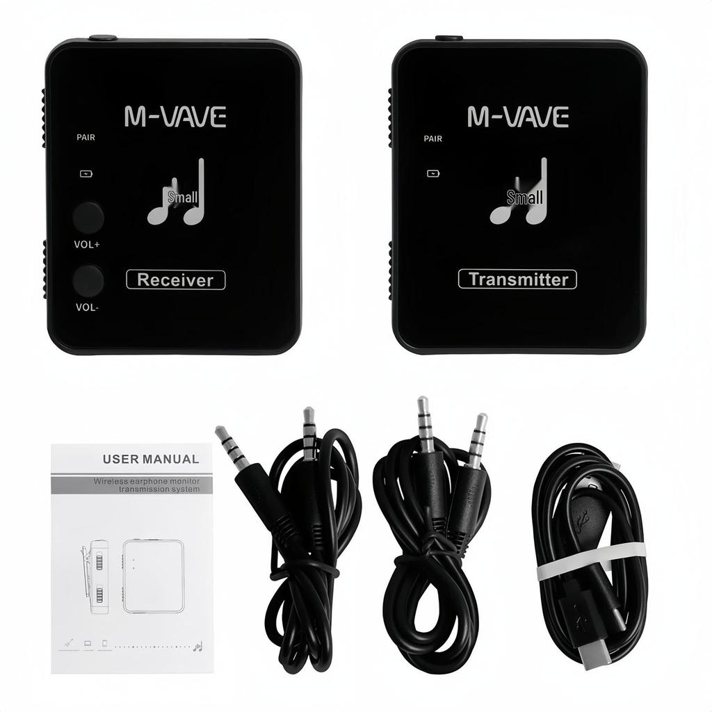 M-vave WP-10 Rechargeable 2.4G Wireless Earphone Monitor with Transmitter & Receiver