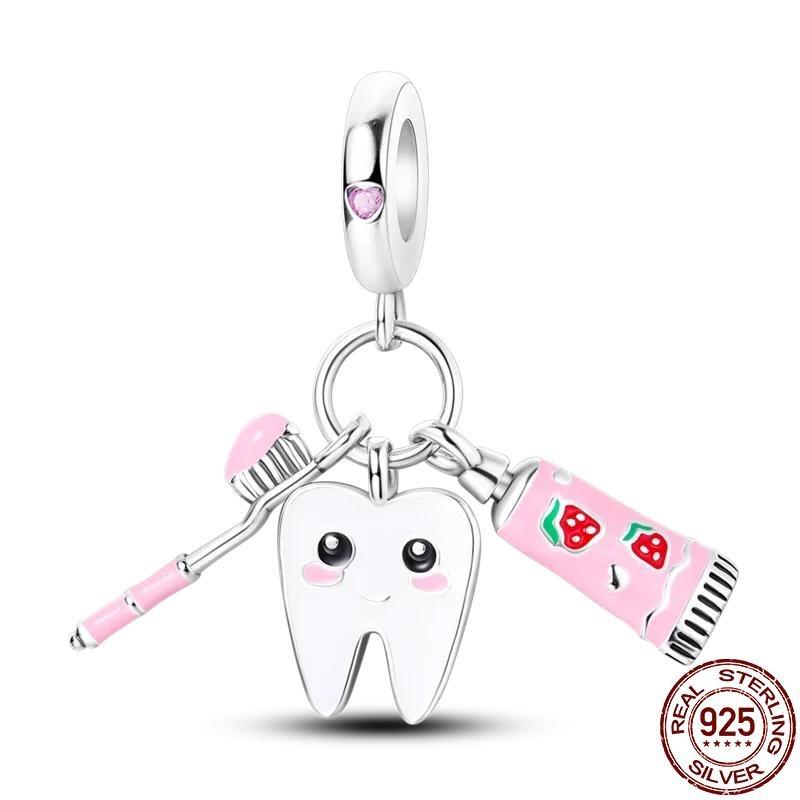 New In Copper Red Wine And Wine Glass Charm Beads Fit Bracelet Diy Pendant Woman Jewelry