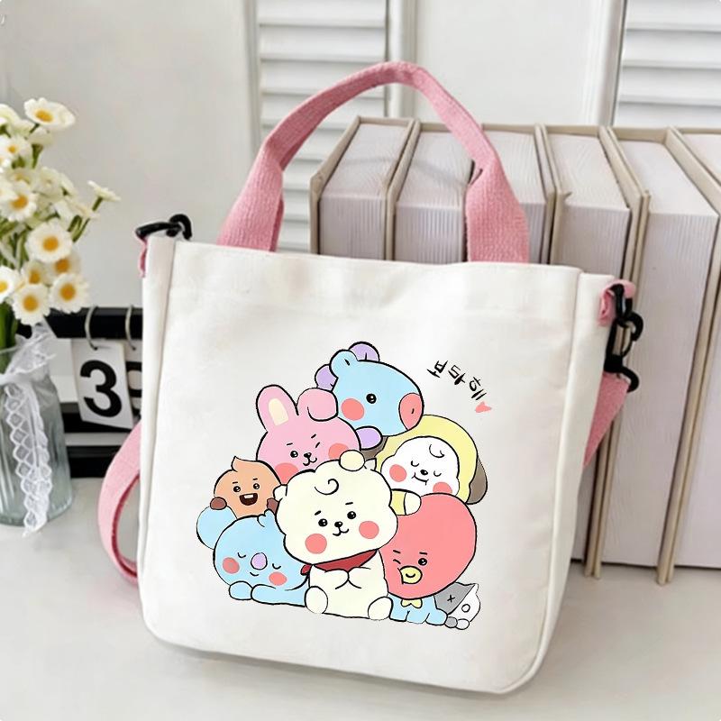 Korean Boy Group Canvas Shoulder Bag - Best Seller Student Handbag