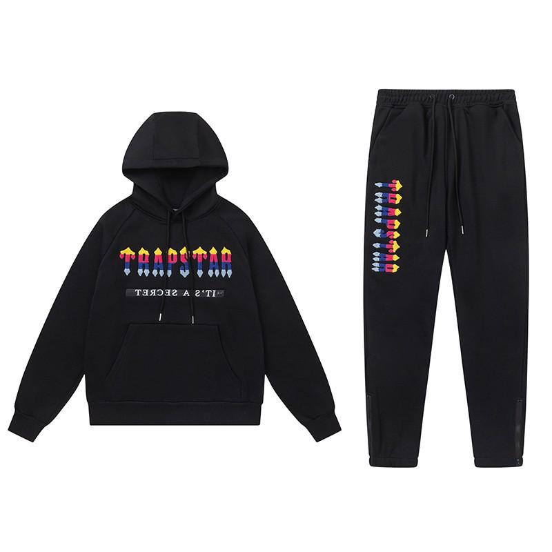 Streetwear Hooded Sweatshirt Set Loose Fit Embroidery Winter Casual Top Youth