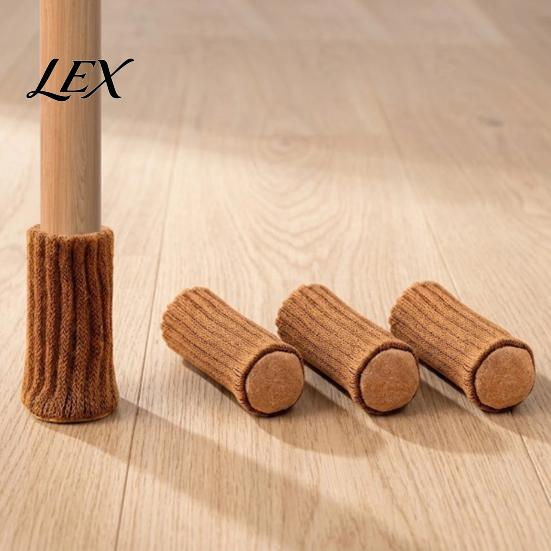 Anti Slip Chair Leg Protectors for Wood Floors Knitted Hardwood Floors, Heavy Duty Furniture Socks with Feet Covers Sewn-in Felt Pads, Anti-Slip