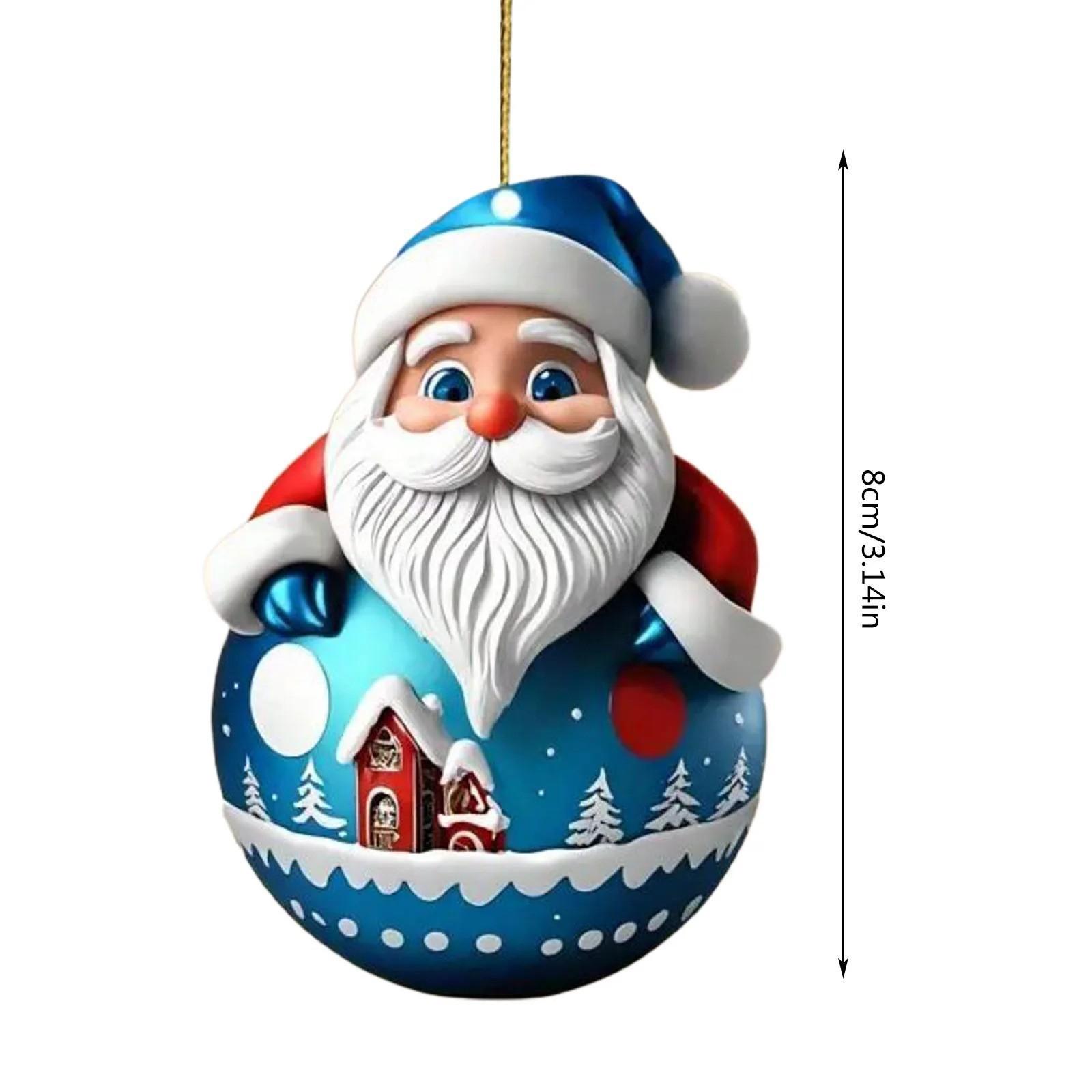 

Tree Hanging Sign Acrylic Party Gift Christmas Ornament Ornament Santa Claus Pendant For Car Ornament Home Decor Christmas Party L синий