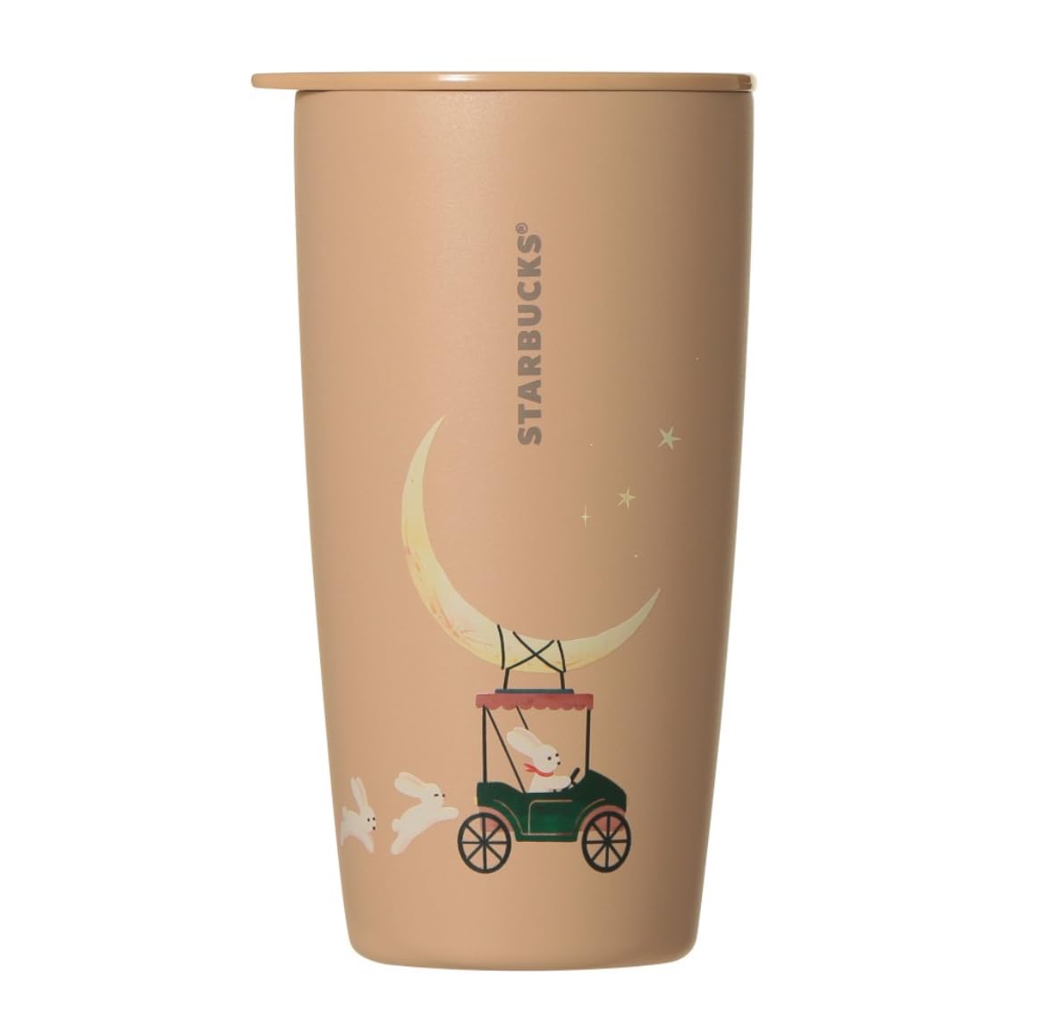 

Starbucks Autumn Festival 2025 Stainless Steel Tumbler, Moon Beige, 473ml, Moon Viewing Rabbit Design
