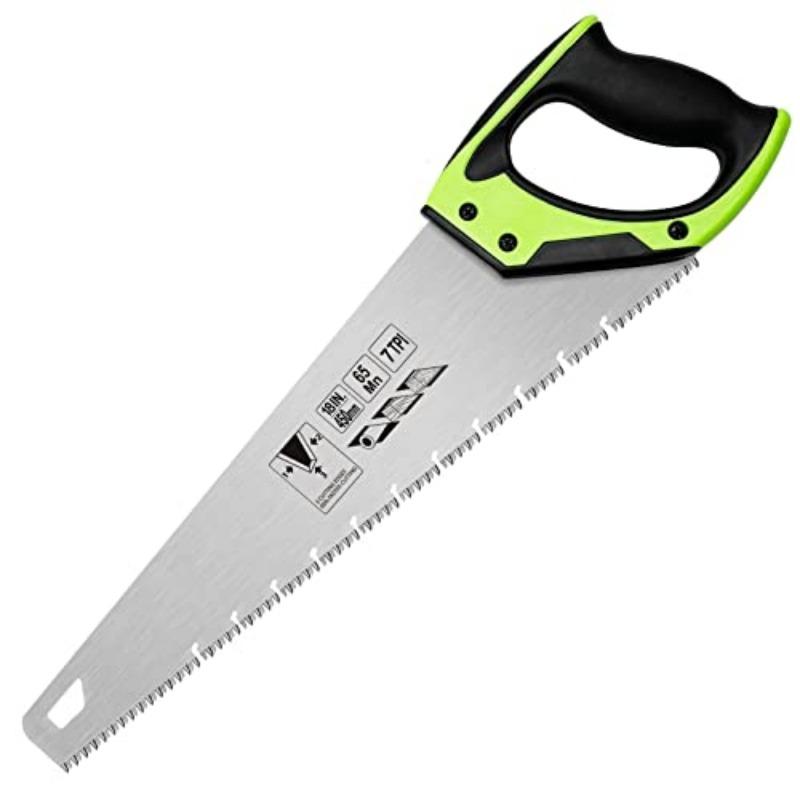 Ferăstrău de mână pentru lemn de 14 inchi/18 inchi, ferăstrău de mână universal, mâner ergonomic anti-alunecare Ferăstrău pentru lemn rezistent la rugină