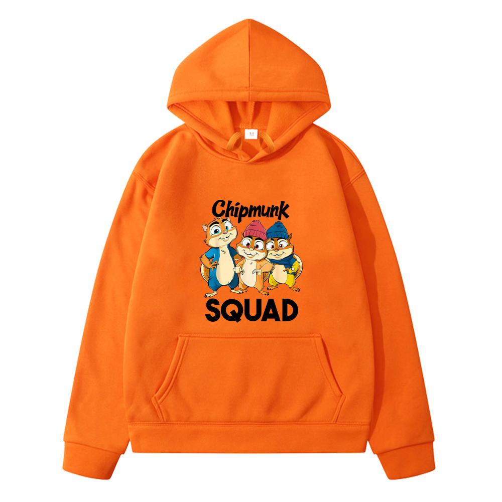 Kawaii alvin and chipmunks costume print hoodies Fleece Jacket y2k sweatshirt Cartoon pullover Autumn anime hoodie girls clothes