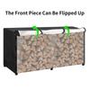 Log Rack Cover Outdoor Waterproof Wind/Snow Proof Firewood Covers Log Storage Covering for Patio Garden Backyard Oxford Fabric