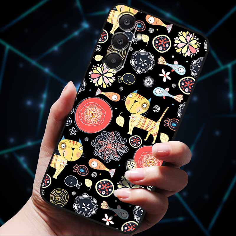3D Flowers Emboss Fundas For Samsung A25 A35 A55 5G Case Soft Silicone Phone Cases for Galaxy A25 5G Back Cover Shell SamsungA55