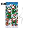 Weihnachts-Foto-Hintergrundbanner mit Gesichtsausschnitt-Dekorationen, Weihnachtsmann-Schneemann Festliche Stand-Requisiten Hintergrund, Requisiten, Party-Dekorationen Claus Dekor