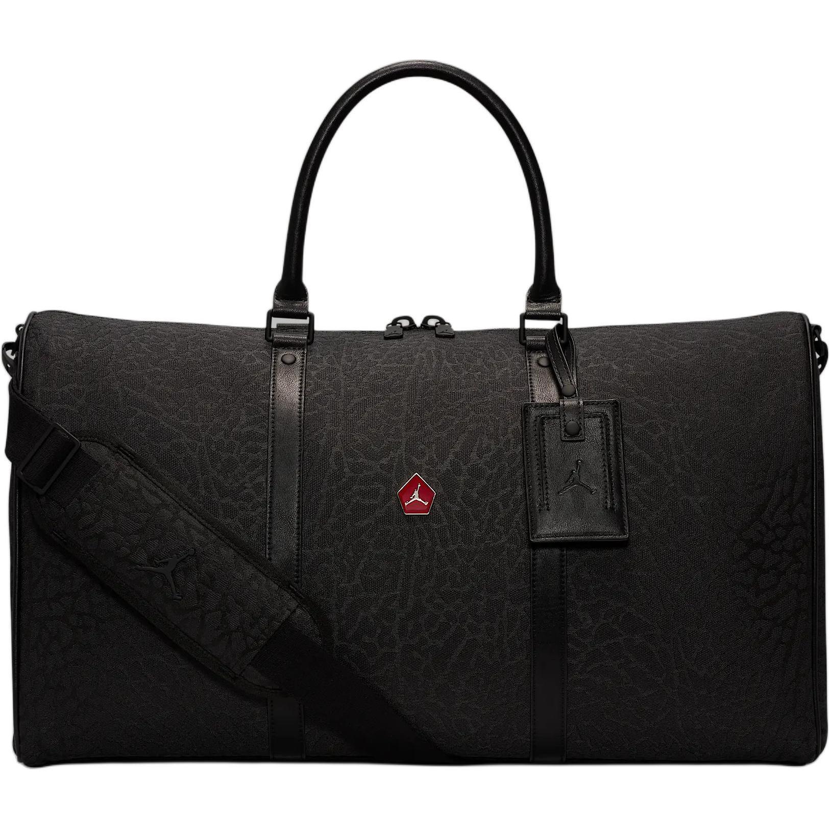 Jordan 40L Patch Logo Zipper Travel Bag Unisex Travel Bag Black IB8454-045 Black