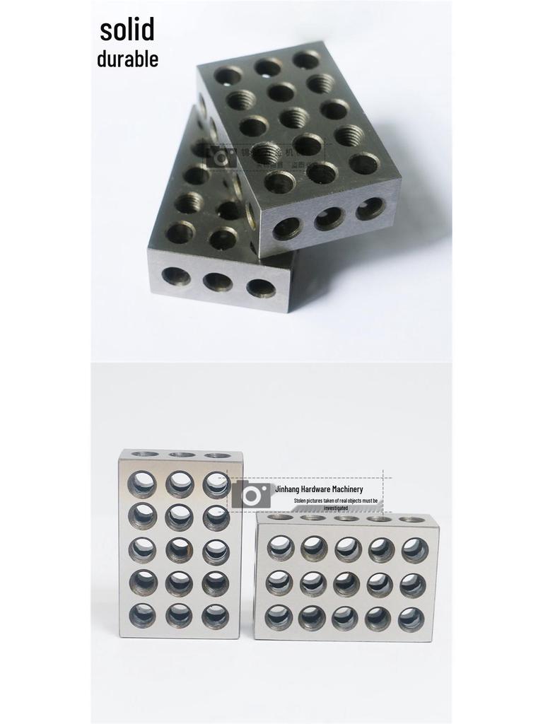 Set Morsetti Regolabili per Fresatrice: Cunei, Blocchi e Imballaggi Paralleli (25-50-75, 23 Fori, 1-2-3 Altezza Uguale)