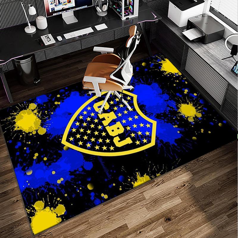 Football Club Emblem Office Rug Chair Mat, Game Carpet, Suitable for Front Door, Bedroom, Living Room, Desk, Holiday Gift