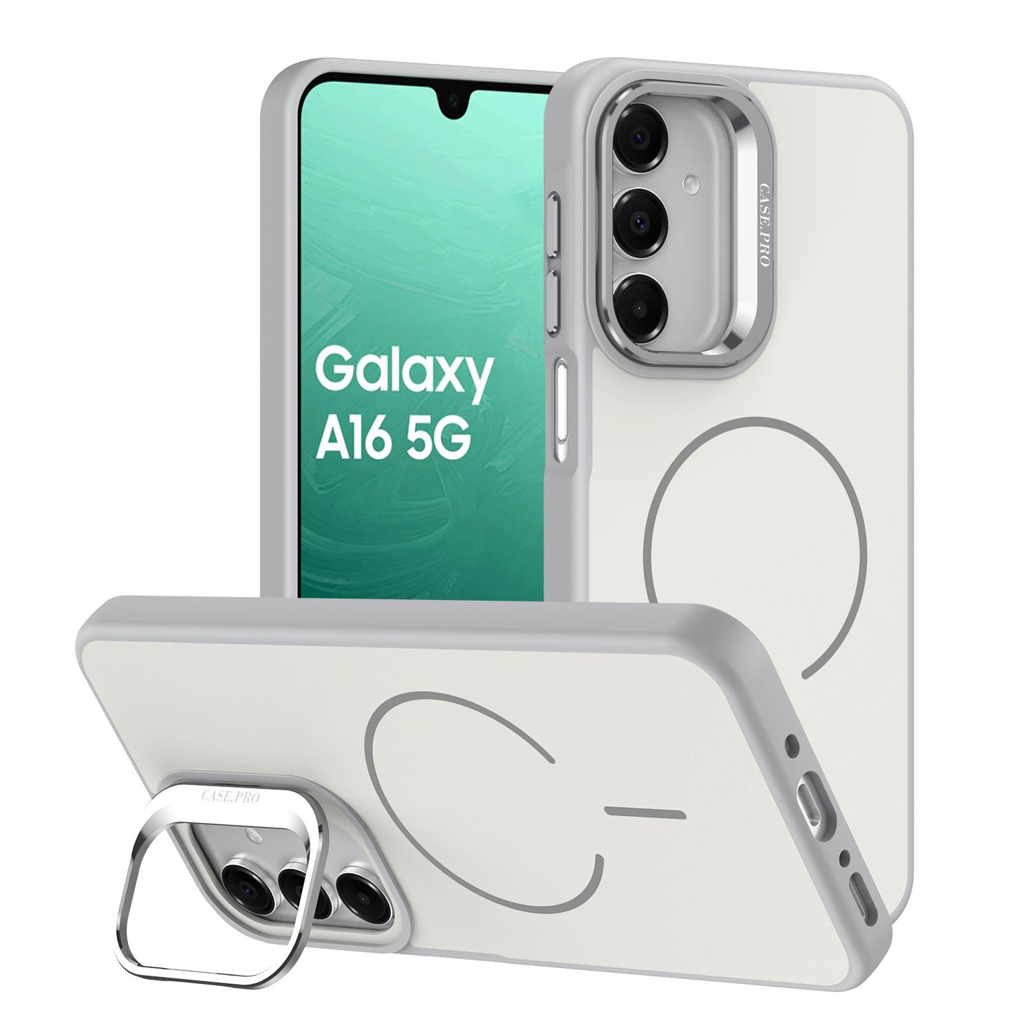 Phone Case For Samsung Galaxy A26 5G / A17 5G / A17 4G / A16 5G / A16 4G Skin-touch PC + TPU Magnetic Cover with Lens Frame Kickstand
