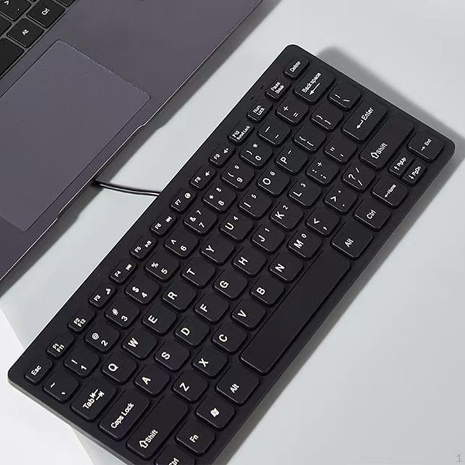 

Проводная клавиатура 78 клавиш Удобная практичная мини-клавиатура Бесшумное нажатие клавиш Удобный набор текста для личного пользования