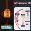 Intricate Weaving DIY Festival Lantern Bright LED Handheld Bamboo Woven Ornament  Kids Craft