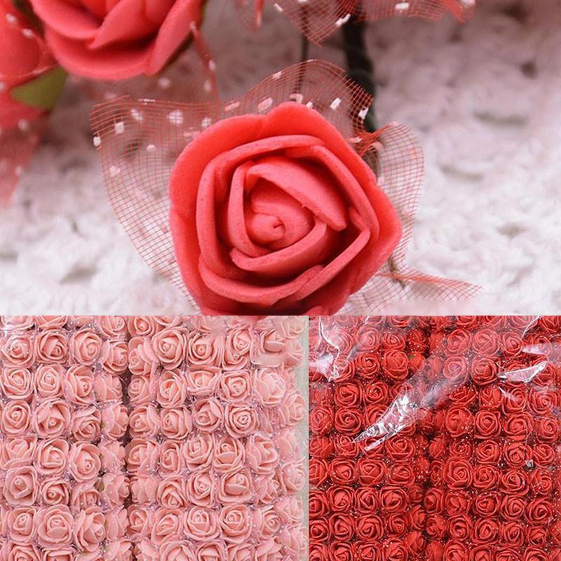 Vibrant 144pcs Artificial Foam Roses With Stems In Multiple Colors For Wedding And Home Decor