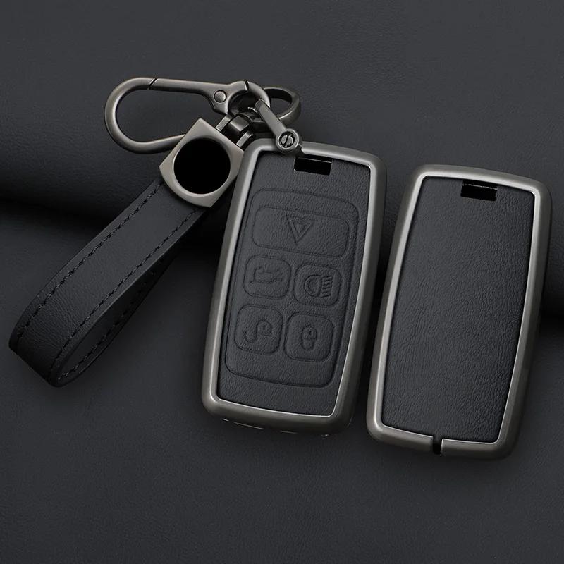 Interior Mouldings Zinc Alloy Car Leather Key Case Cover For Jaguar XF XJ XE S-Type F-Type X-Type F-Pace I-Pace E-Pace Android X
