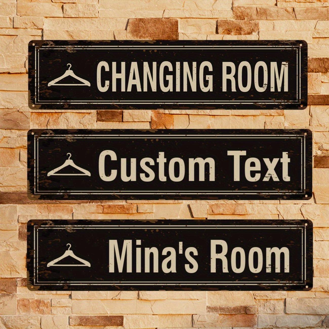 1pc Customizable Iron Wall Art Retro Salon Decor Personalized Metal Sign белый
