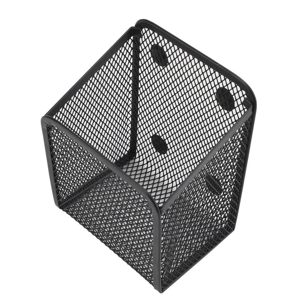 Magnetischer Stifthalter Multifunktionaler Metallgitter Schreibwaren Organizer Aufbewahrungskorb für Kühlschrank Whiteboard