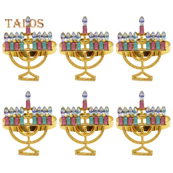 

6 шт. Кольцо для салфеток, выдолбленный подсвечник в форме страз, украшение стола, многоразовые держатели для салфеток, свадебные вечеринки, праздничные обеденные акценты B