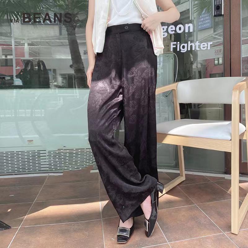 

VIABEANS Женские темные свободные брюки с узором в виде листьев