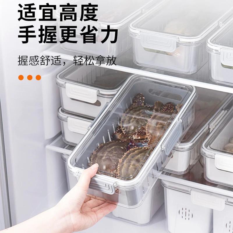 Kühlschrank-Aufbewahrungsbox, Abfluss, Gemüsefach, Gefrierschrank, spezielle Tiefkühlkostbox, rechteckige Obst- und Gemüsebox, Küchen-Organizer