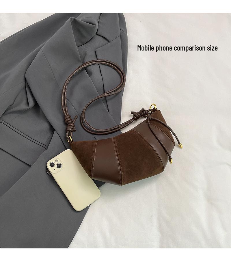 Retro Mattierte Damen Crossbody Croissant Tasche - Neue Mode 2025 Lässige Nischen Schultertasche