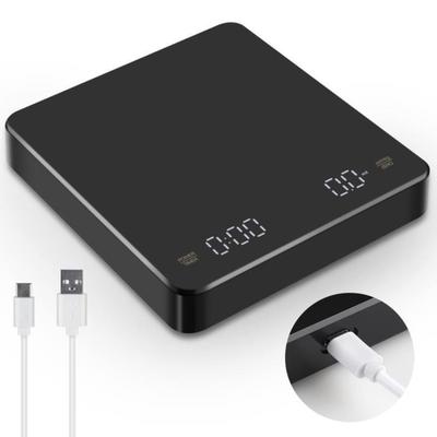 Professional Coffee Brewing Scale Auto Manual Timers 0. Sensitivity Waterproof Double LED Display Kitchen Scale for Home