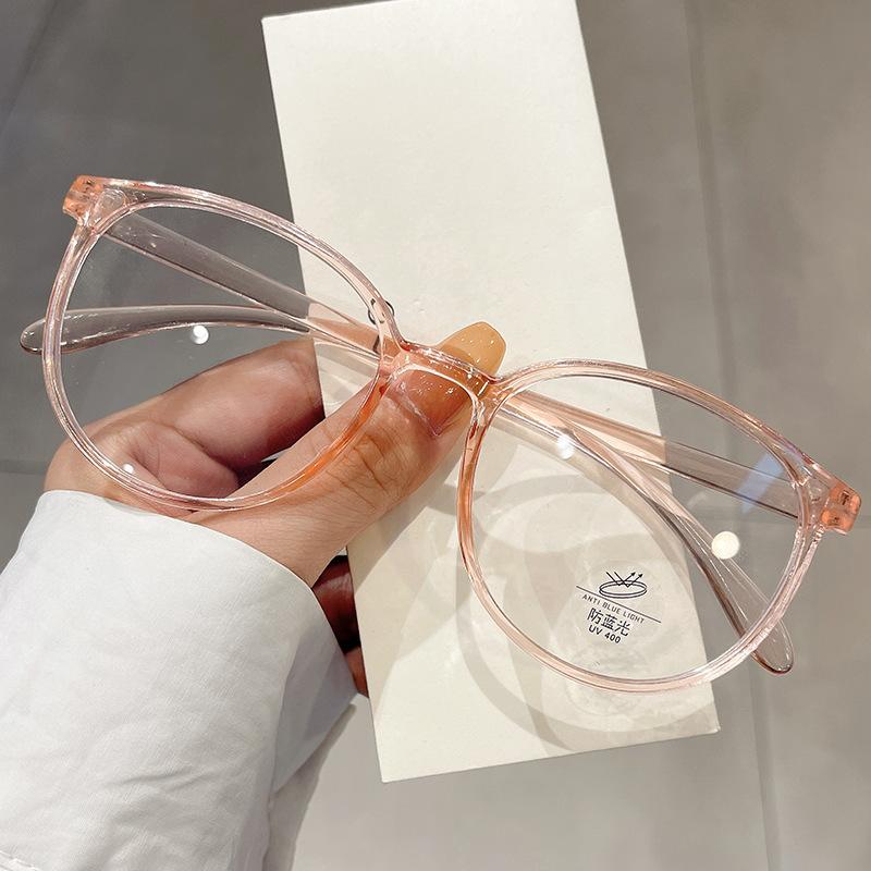Glasses Frame Large Frame Can Be Matched With Degree Unisex Myopia Degree Explosion Anti-Blue Light Glasses Round Frame
