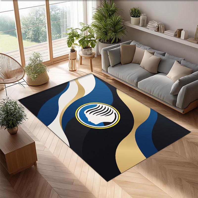 Tappeto Morbido per Pavimento Antiscivolo con Motivo Calcio Atalanta FC Tappeto per Interni Tappetino Decorazione Sportiva per Camera da Letto