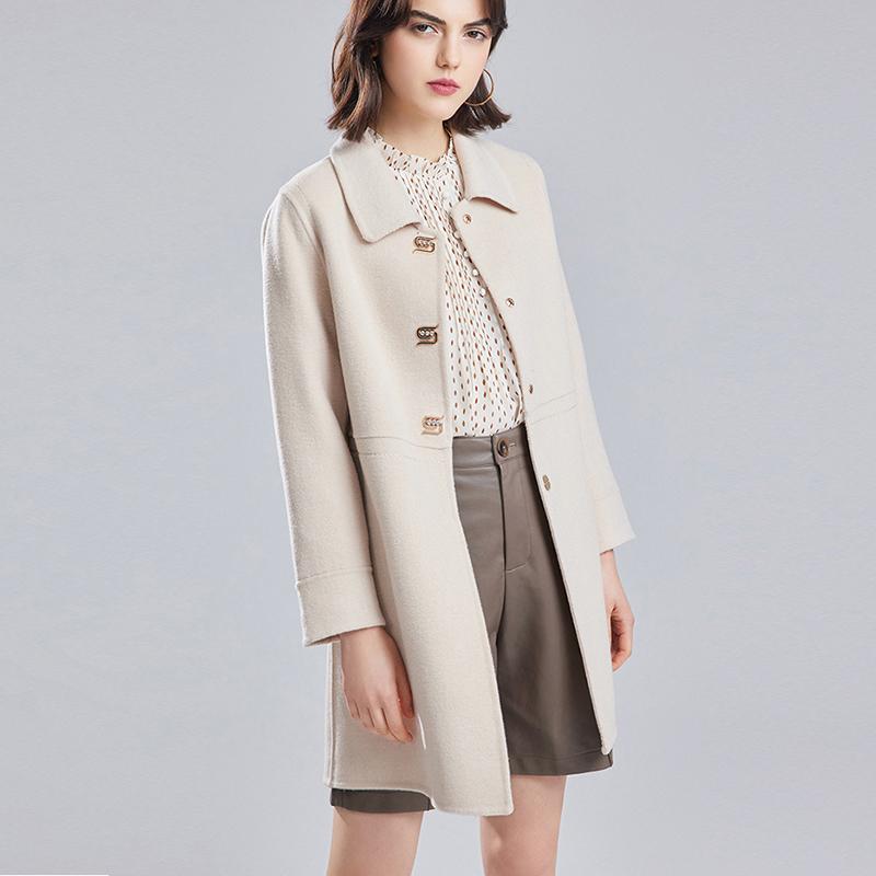 Women Wool Coat 100% Wool MODERN NEW SAGA Autumn Woolen Coat Winter Wool Overcoat Women Cashmere Long Jackets